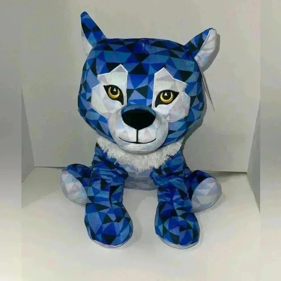 Other - Fiesta 15” Blue CRYSTAL CRITTERS WOLF Plush Toy Frozen Ice Diamond W/ Ear Tag